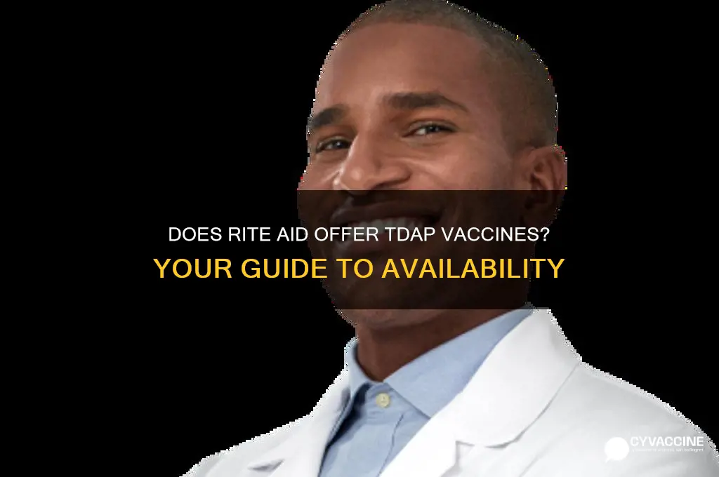 does rite aid have tdap vaccine