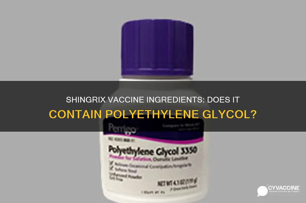does shingrix vaccine contain polyethylene glycol