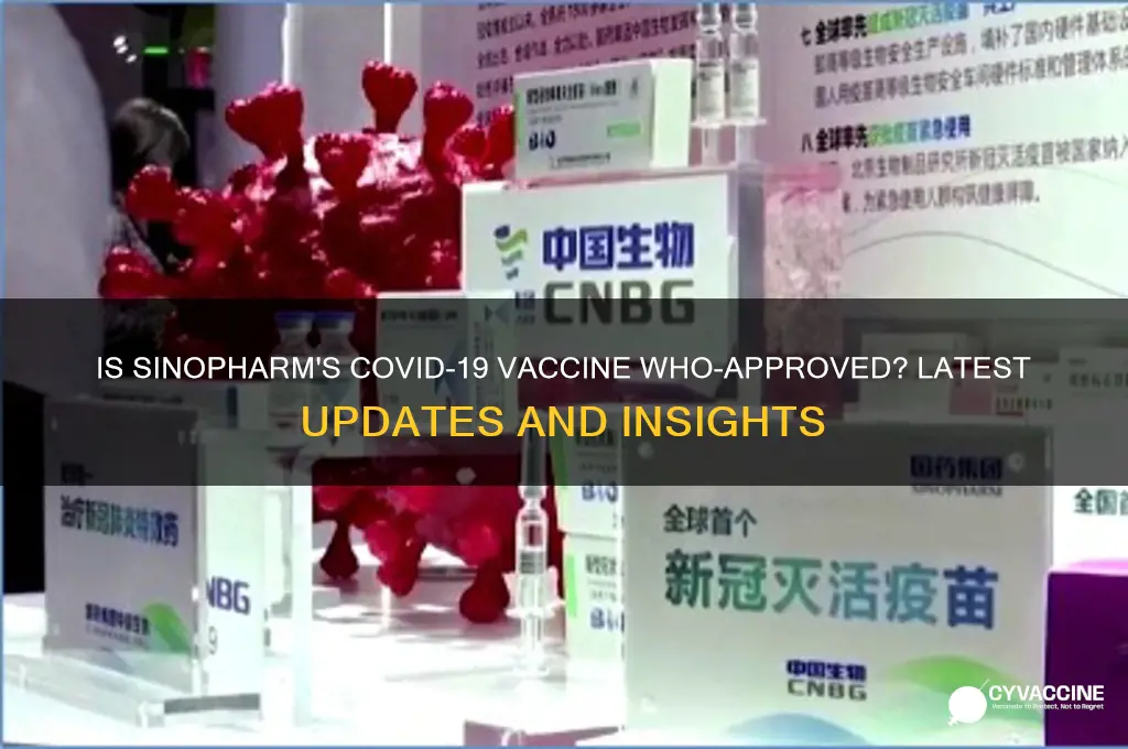 does sinopharm vaccine approved by who
