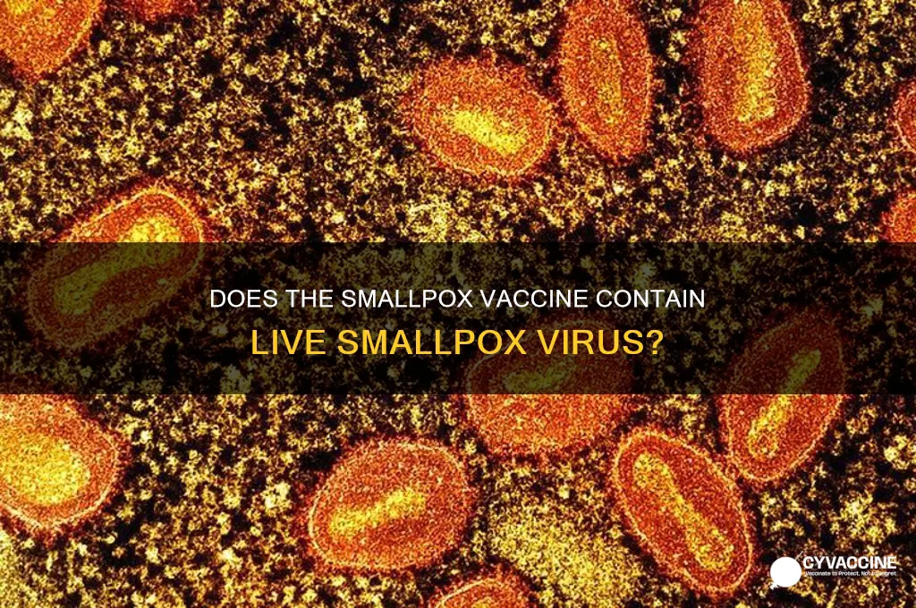 does smallpox vaccine have live smallpox