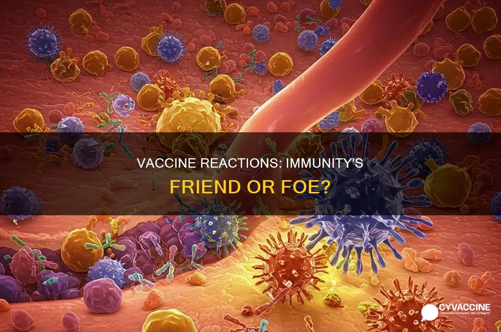 does strong reaction to vaccine mean better immunity