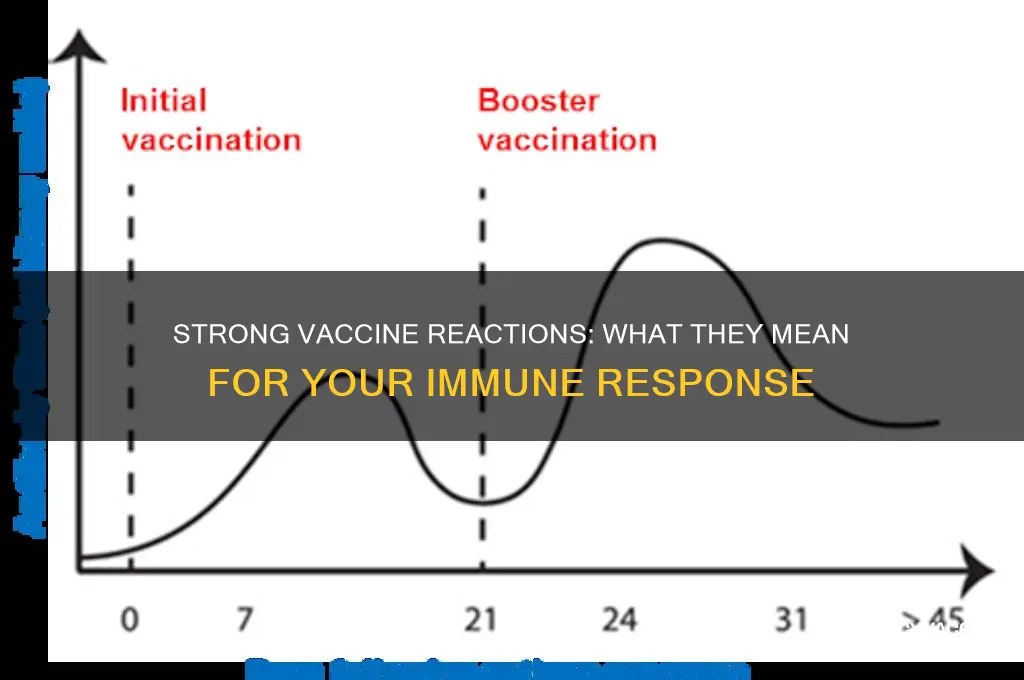 does strong reaction to vaccine mean