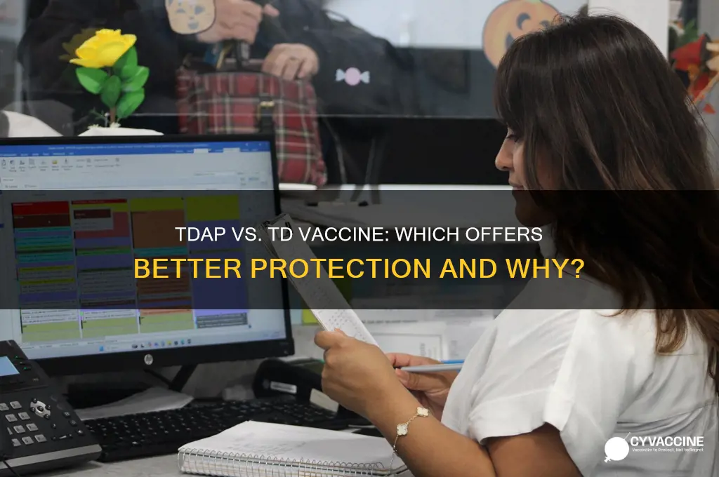 does tdap or td vaccine better