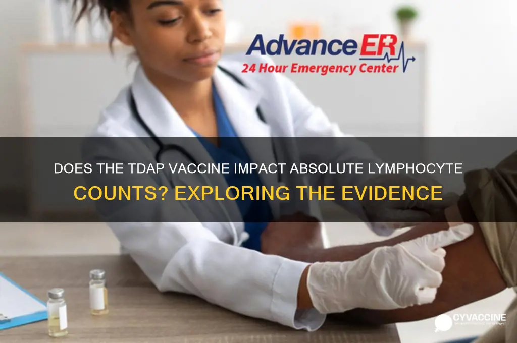 does tdap vaccine affect absolute lymphocytes