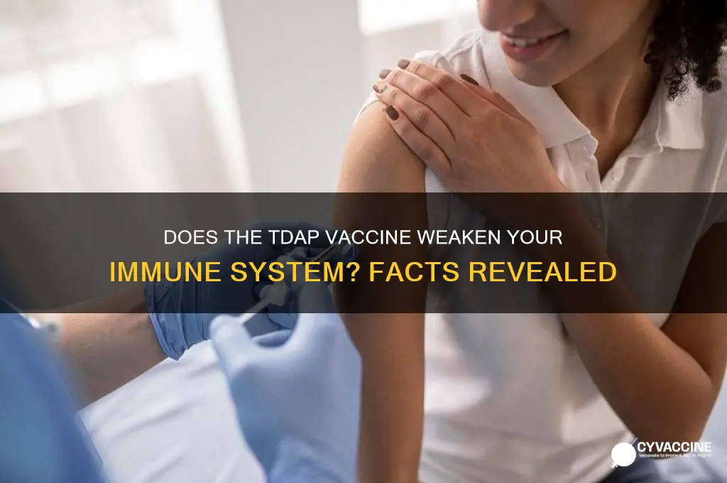 does tdap vaccine lower immune system