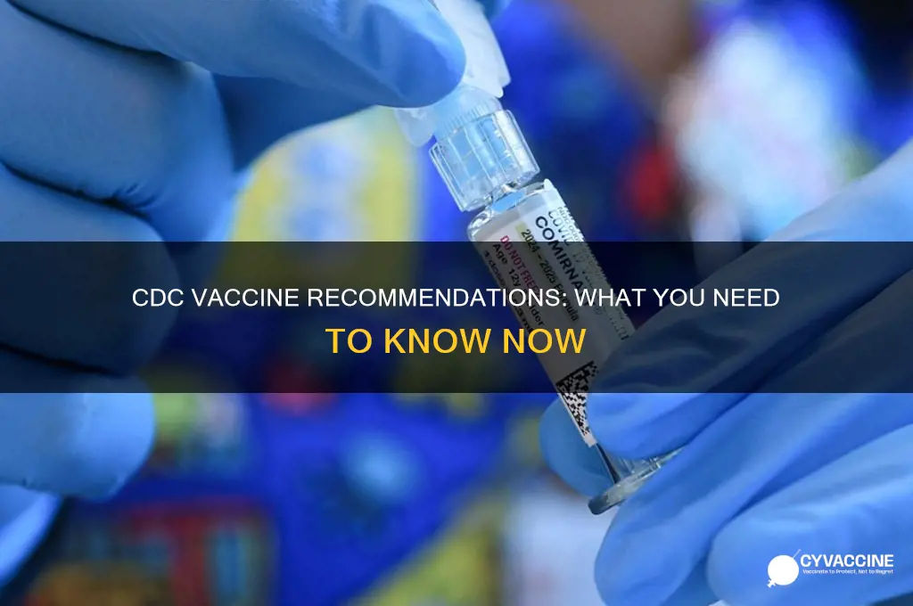 does the cdc recommend the vaccine