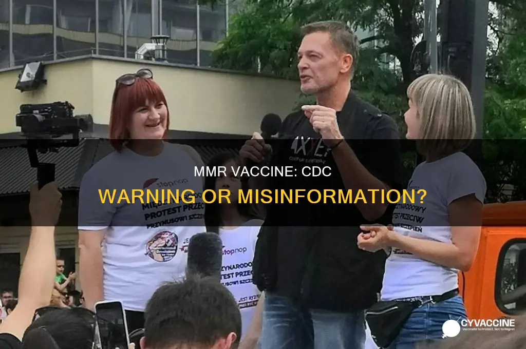 does the cdc warn of mmr vaccine snopes