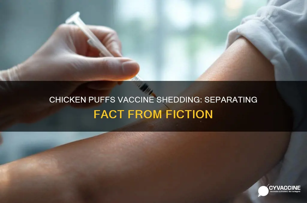 does the chicken puffs vaccine shed