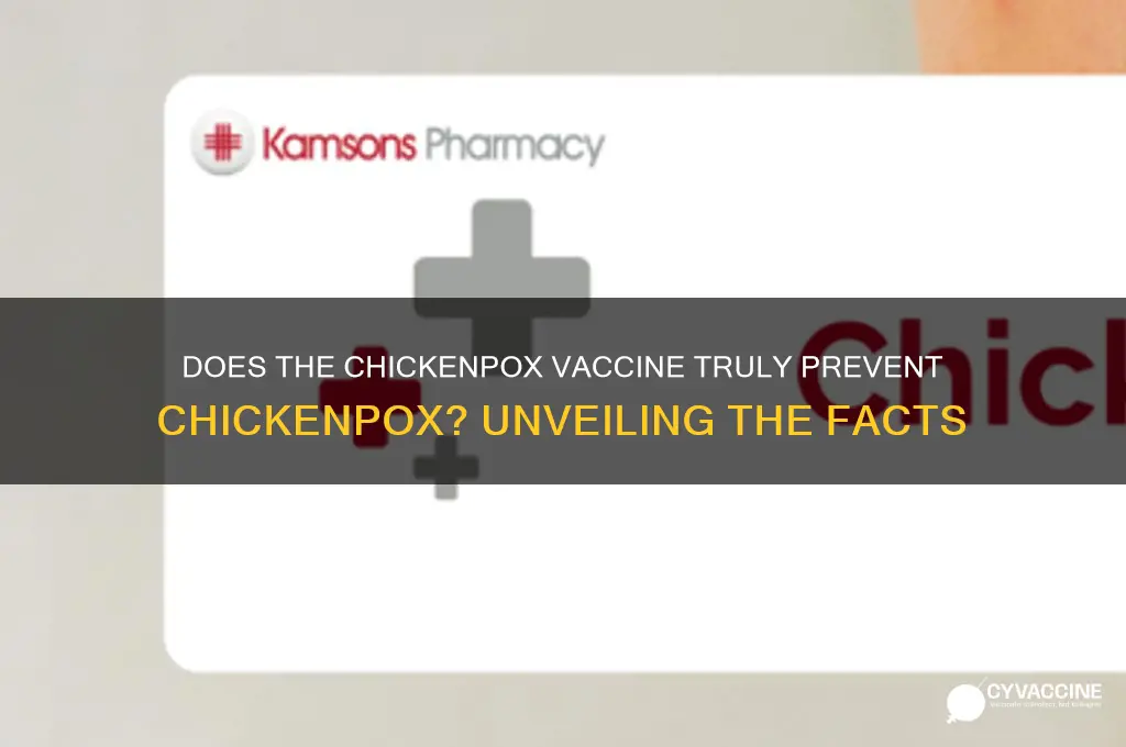 does the chickenpox vaccine prevent chickenpox
