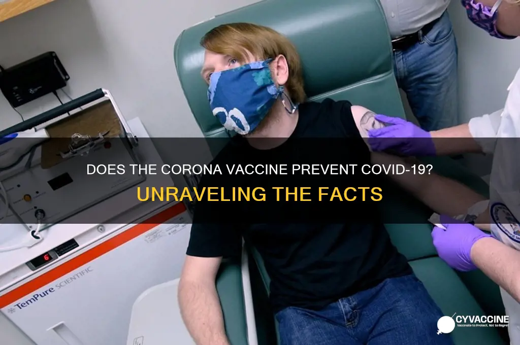 does the corona vaccine prevent corona