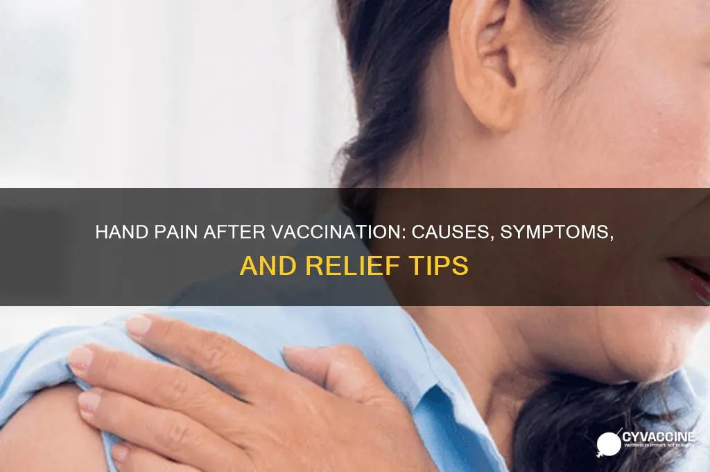 does the hand pain after vaccination