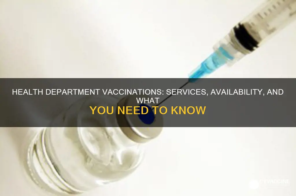 does the health department do vaccinations