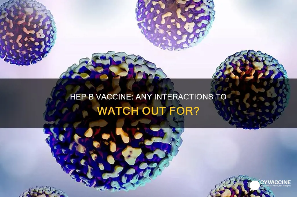 does the hep b vaccine have any interaction