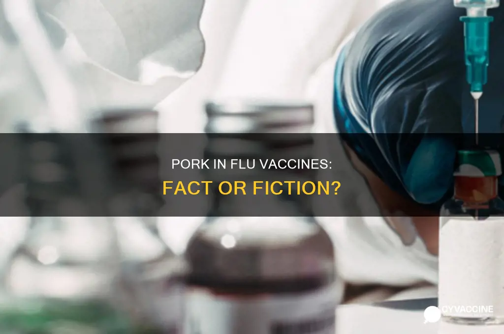 does the influenza vaccine has pork in it