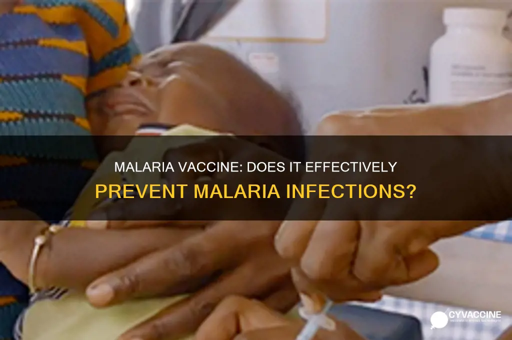 does the malaria vaccine prevent malaria