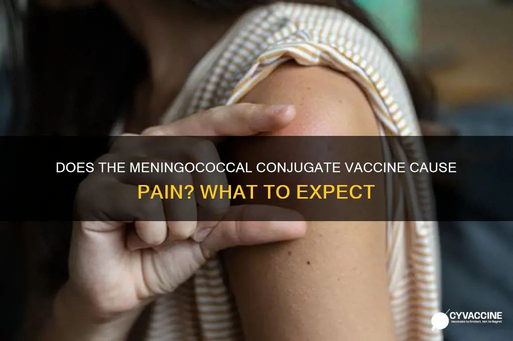 does the meningococcal conjugate vaccine hurt