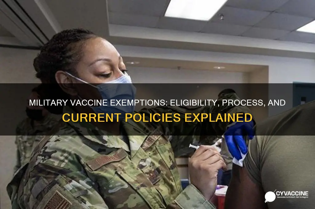 does the military accept vaccine exemptions