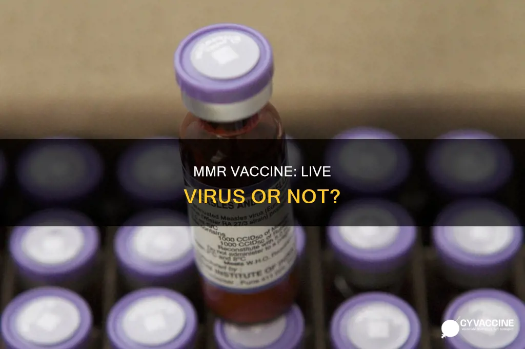 does the mmr vaccine contain a live virus