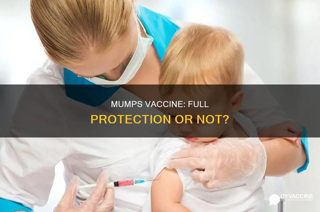 does the mumps vaccine completely prevent the virus