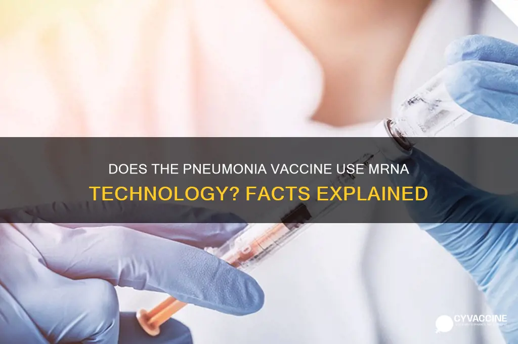 does the pneumonia vaccine contain mrna