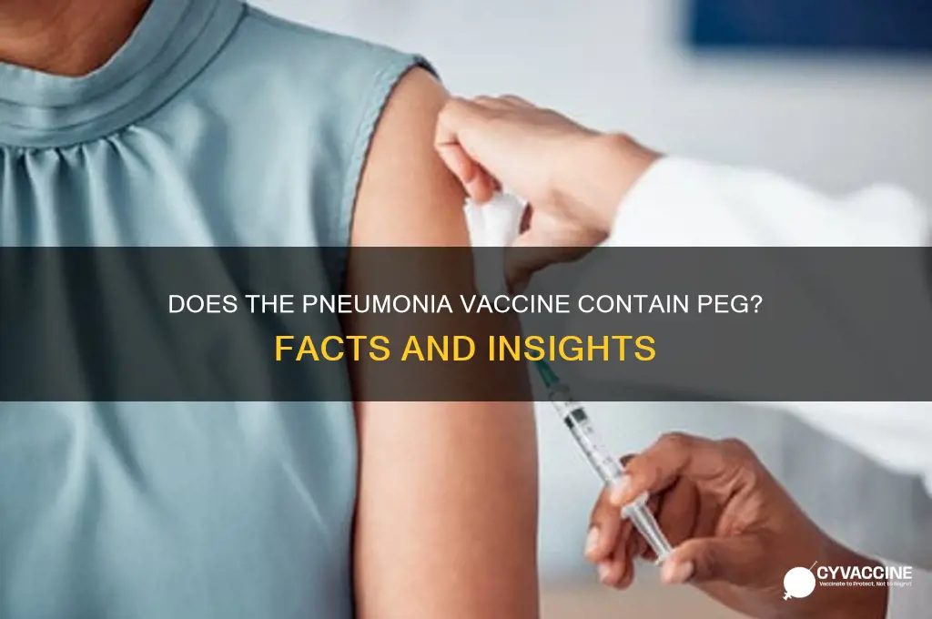 does the pneumonia vaccine contain peg