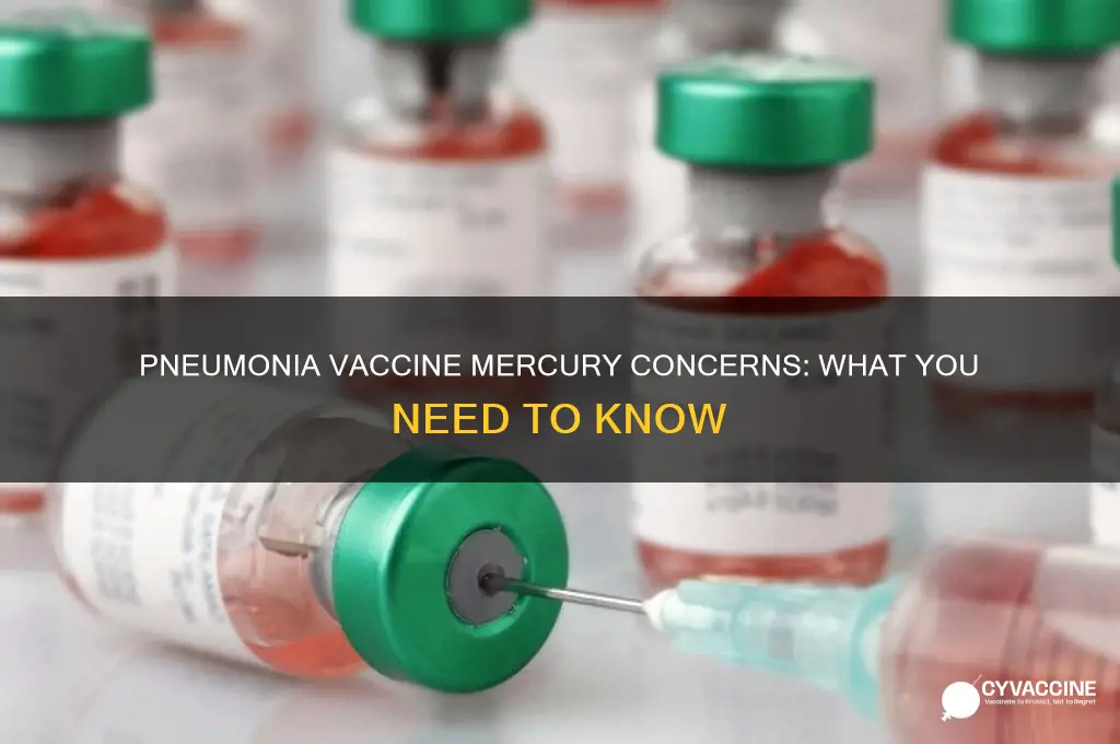 does the pneumonia vaccine have mercury in it