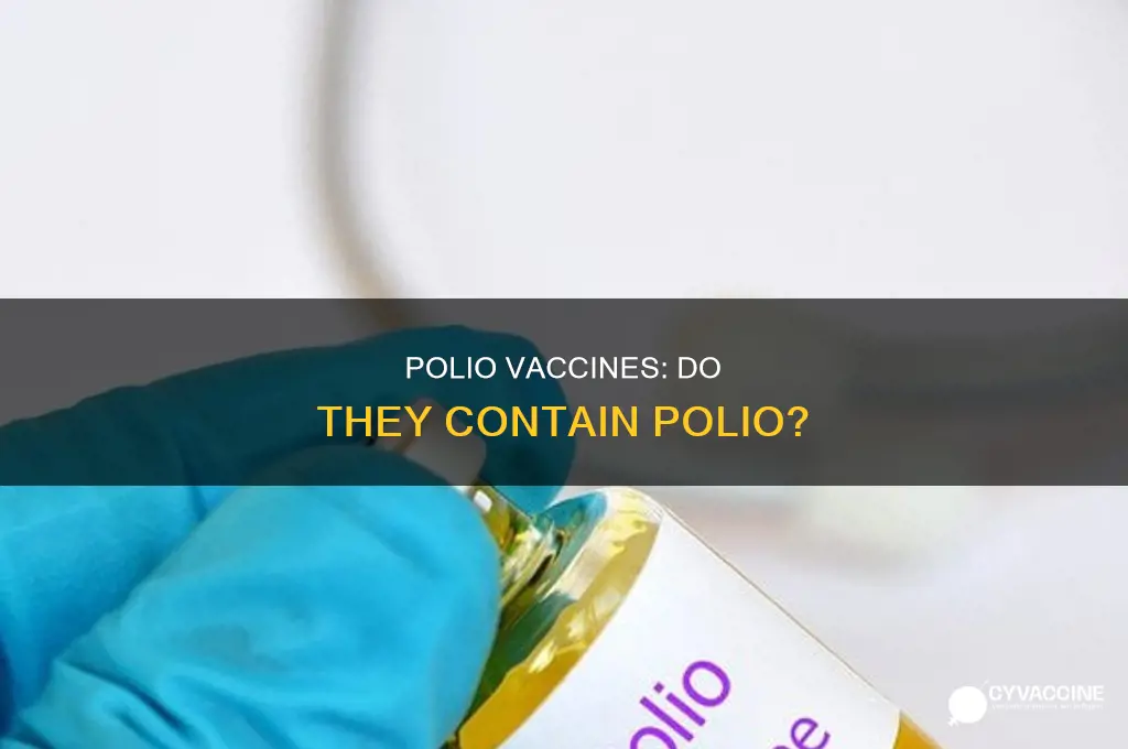 does the polio vaccine have polio in it