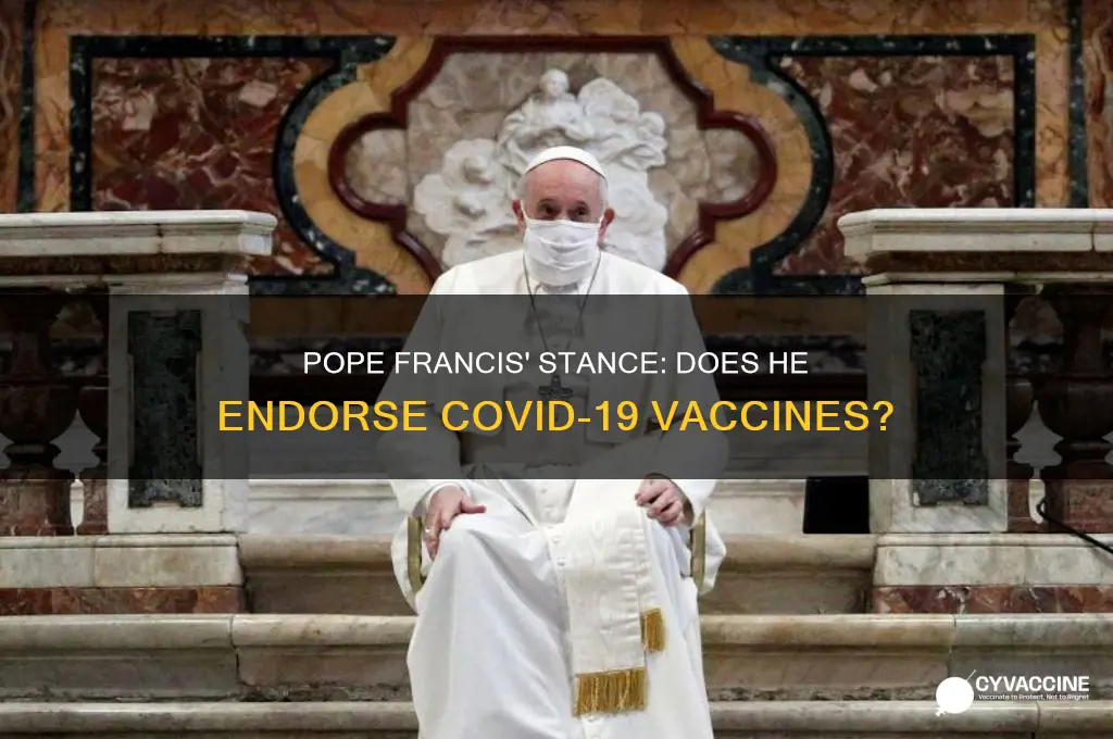 does the pope endorse the vaccine