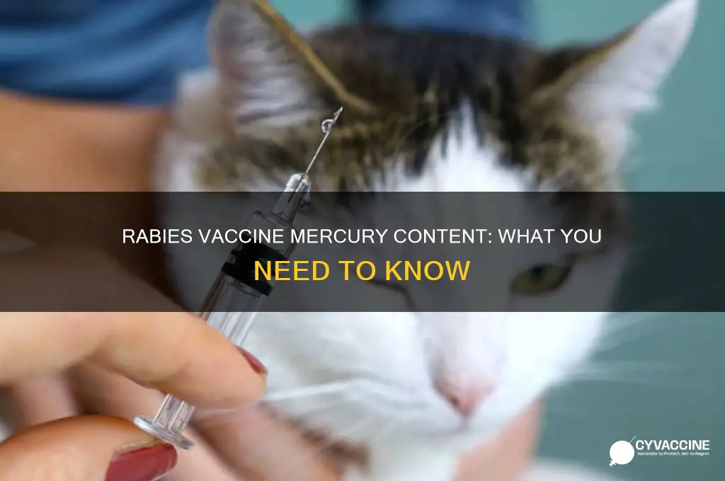 does the rabies vaccine have mercury in it
