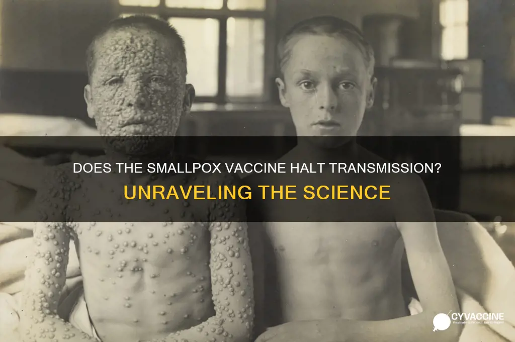 does the smallpox vaccine stop transmission