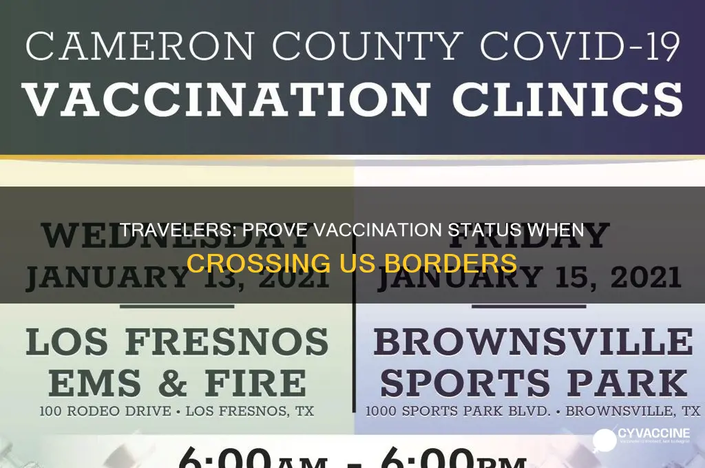 does the us border ask for proof of vaccination