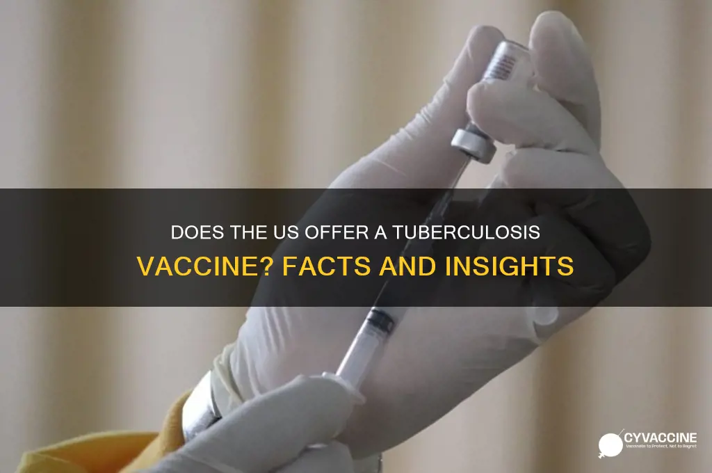 does the us have tuberculosis vaccine