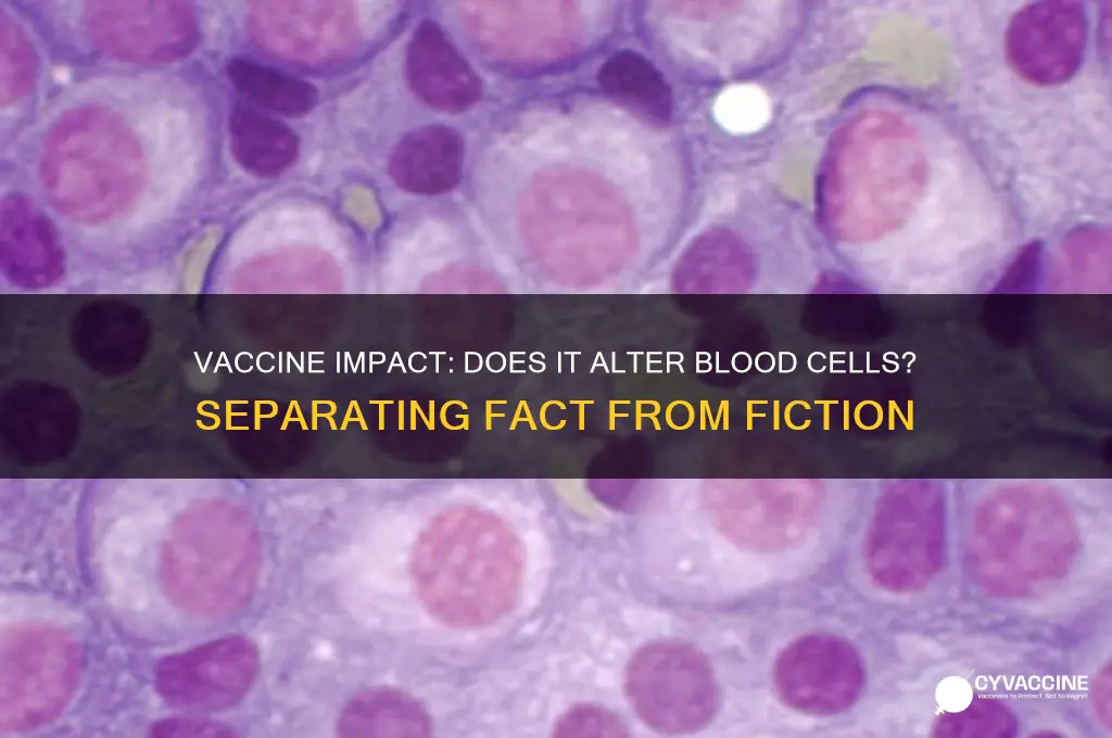 does the vaccine alter blood cells