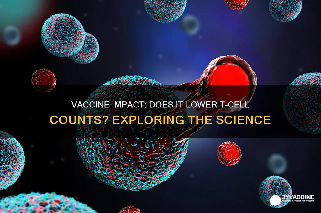 does the vaccine lower t cells