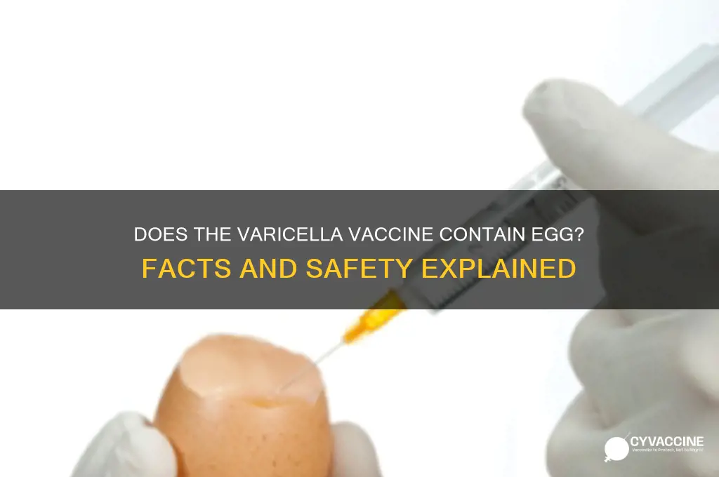 does the varicella vaccine contain egg