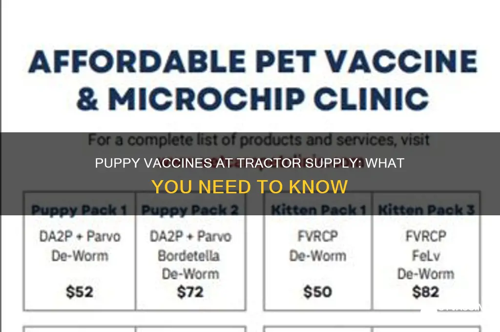 does tractor supply sell puppy vaccines