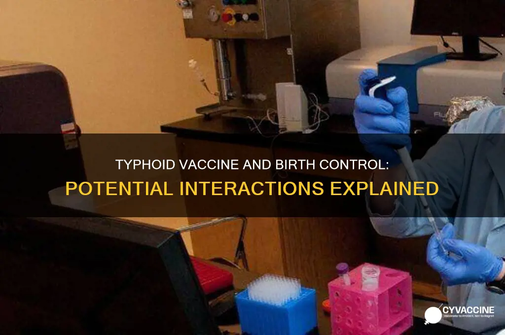 does typhoid vaccine affect birth control