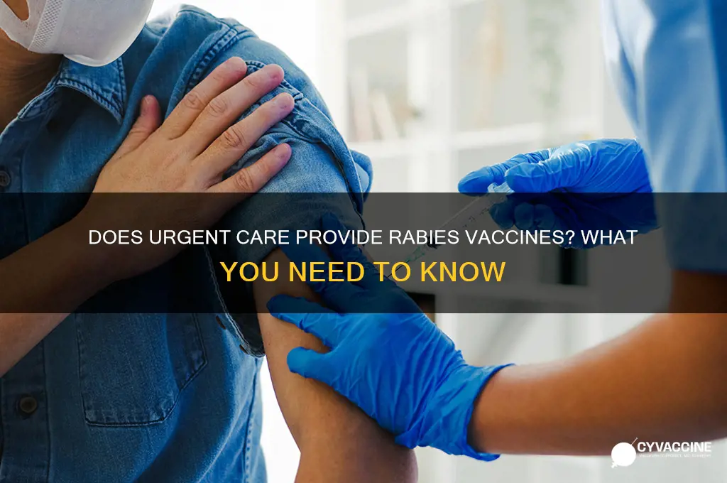does urgent care have rabies vaccine