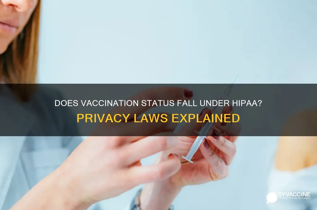 does vaccination status fall under hippa