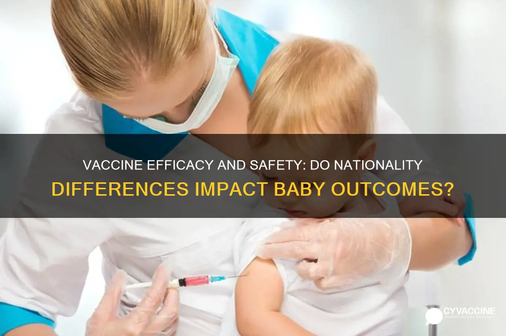 does vaccinations affect babies of different nationalities differently