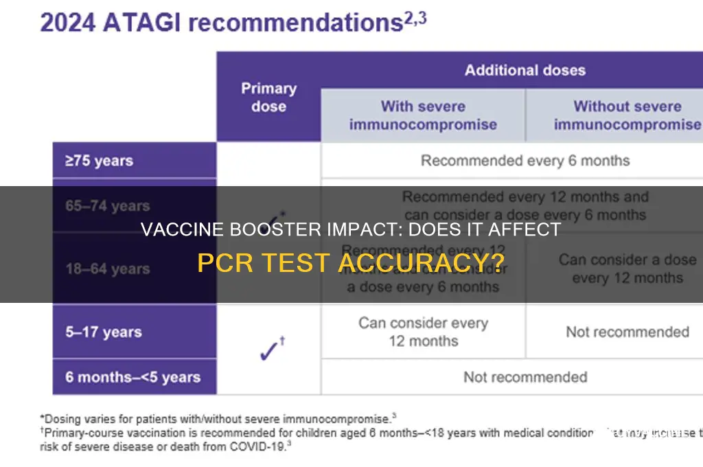 does vaccine booster affect pcr test