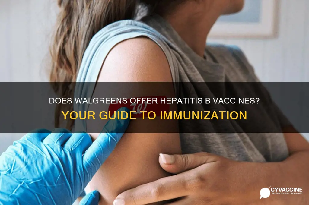 does walgreens do hepatitis b vaccines