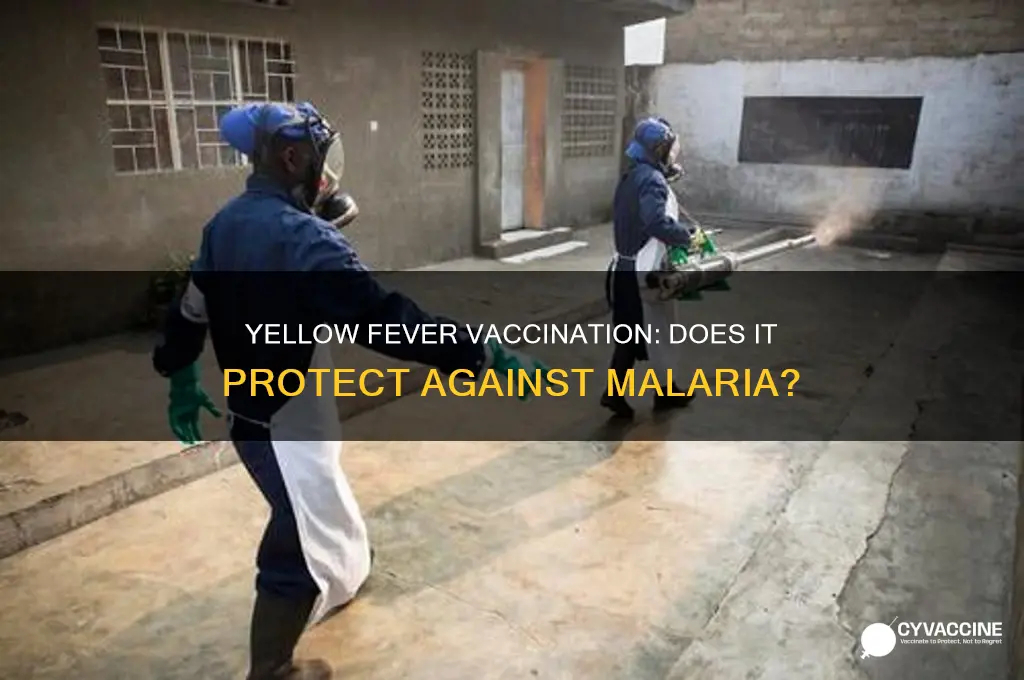 does yellow fever vaccination prevent malaria
