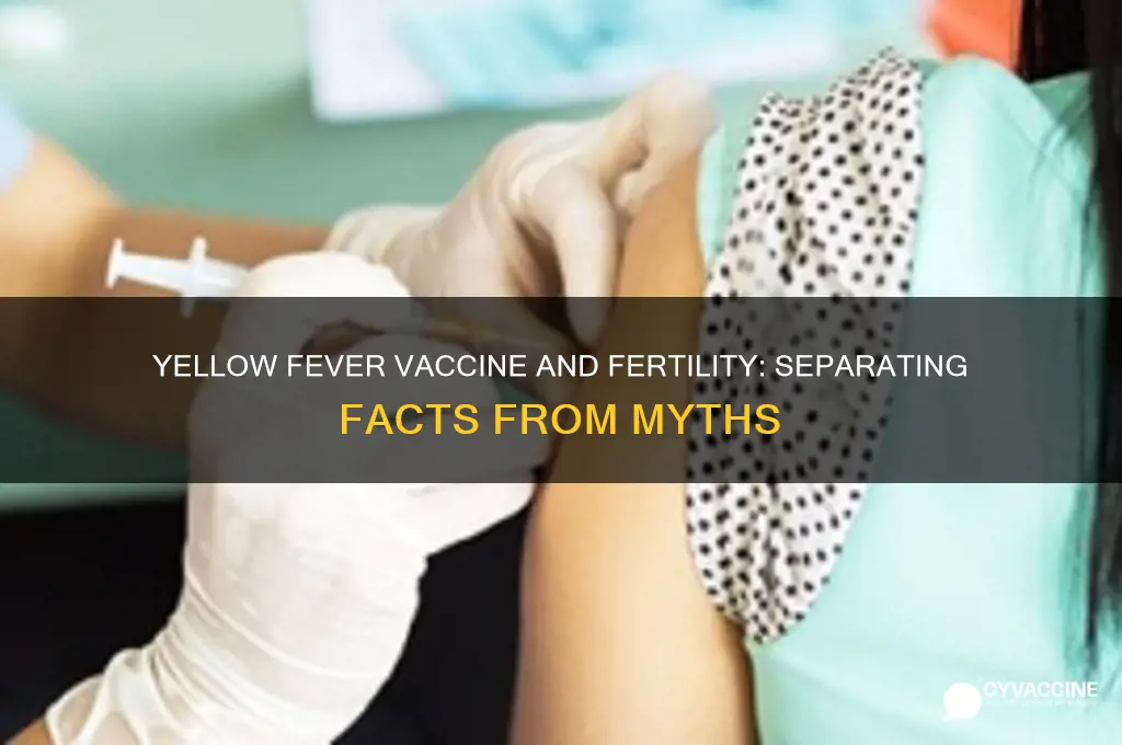 does yellow fever vaccine affect fertility