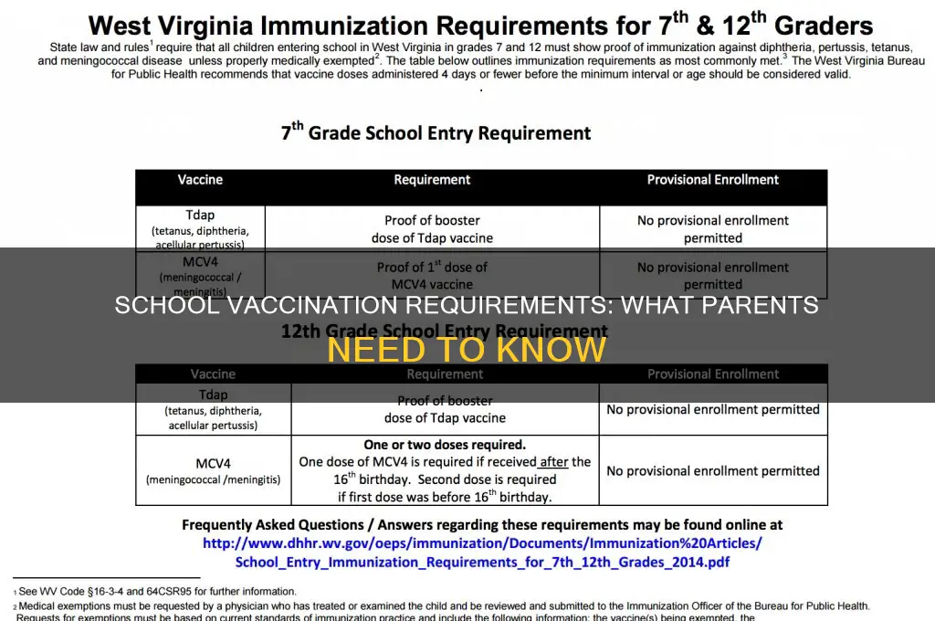 does your child have to be vaccinated to attend school