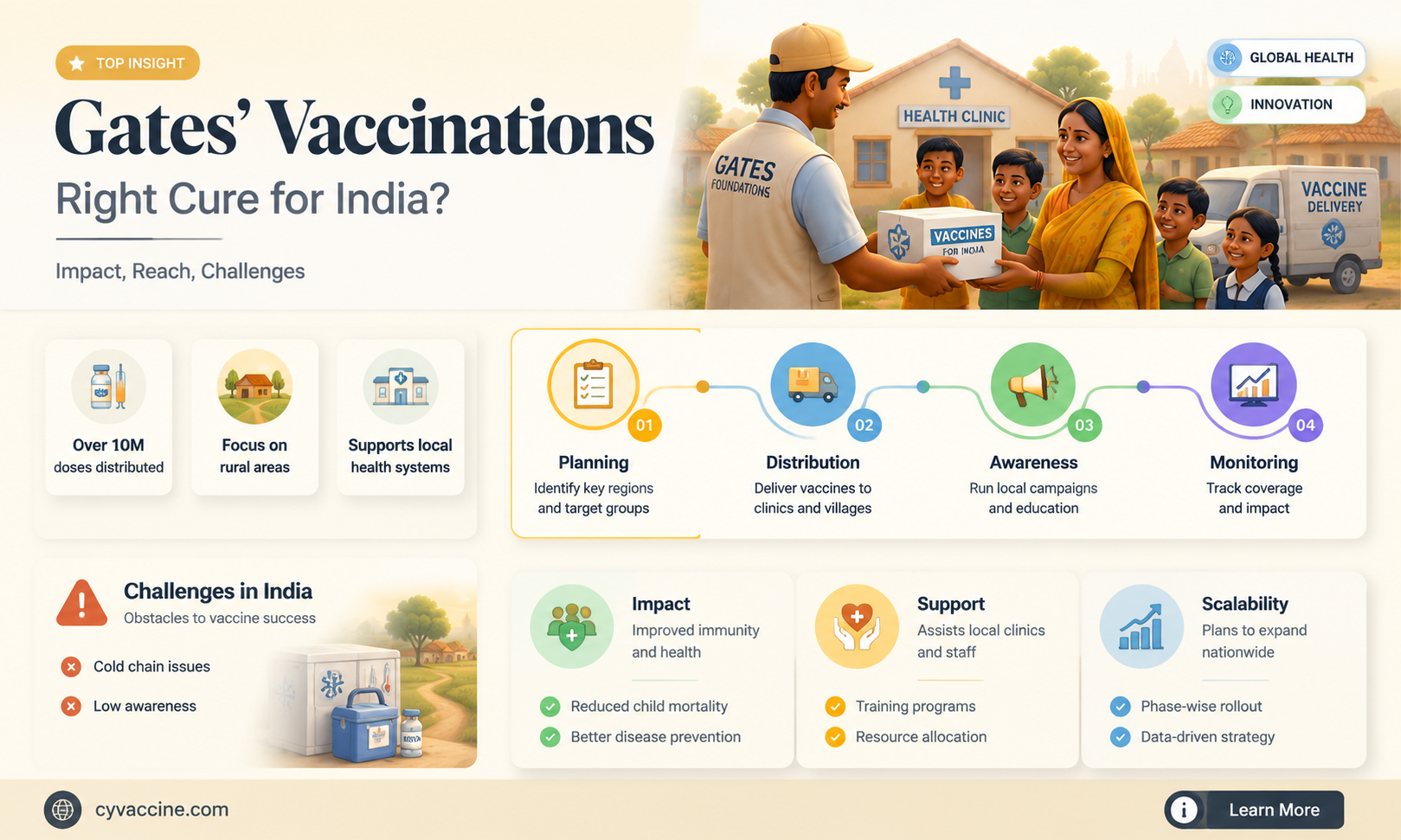 are gates vaccinations treating the correct diseases in india