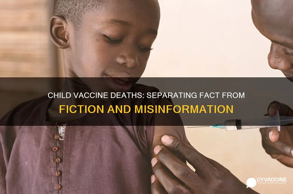 has a child ever died from a vaccine
