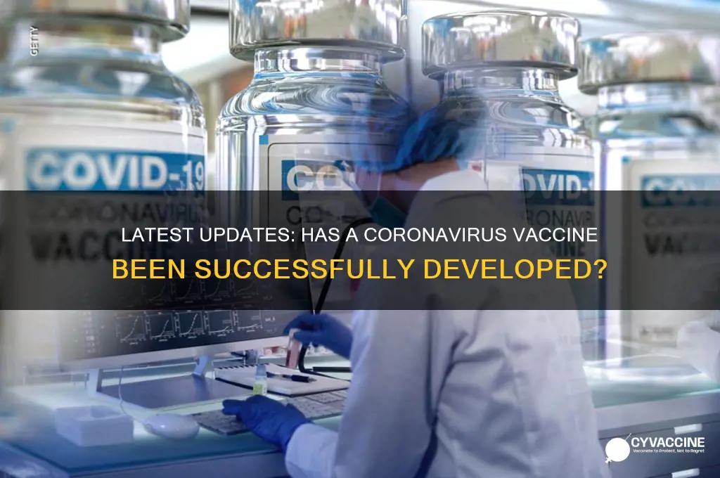 has a coronavirus vaccine been developed