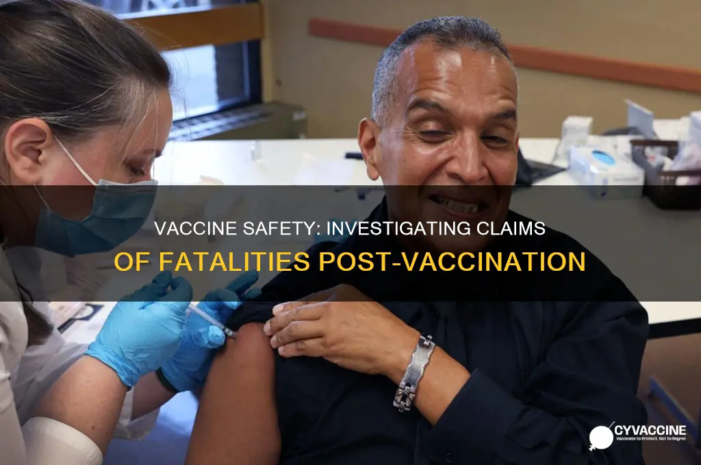 has anyine died from the vaccine