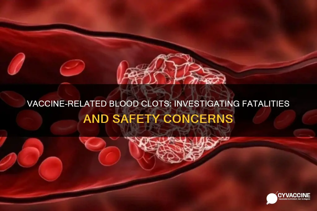 has anyone died from blood clots from vaccine